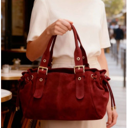 Sac Hobo Bandoulière en Cuir Suédé