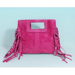 Petit Sac Bandoulière en Daim avec Franges