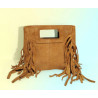 Petit Sac Bandoulière en Daim avec Franges