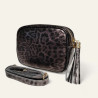 Sac bandoulière en Cuir irisé "Effet léopard"