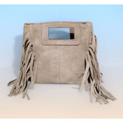 Petit Sac Bandoulière en Daim avec Franges