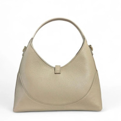 Sac à Mains en Cuir Grainé et Daim