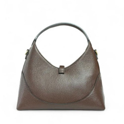 Sac à Mains en Cuir Grainé et Daim