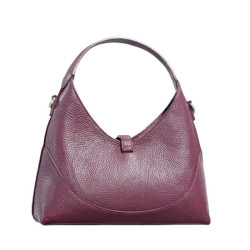 Sac à Mains en Cuir Grainé et Daim