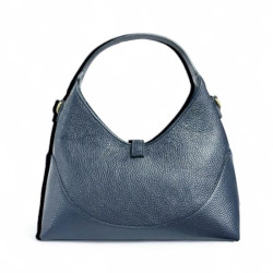 Sac à Mains en Cuir Grainé et Daim