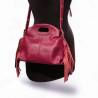Sac à Mains en Cuir Grainé avec Franges