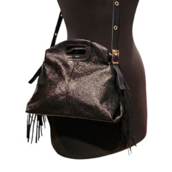 Sac à Mains en Cuir Irisé avec Franges