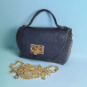 Sac A Mains en Cuir Grainé avec Chaînette