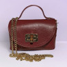Sac A Mains en Cuir Grainé avec Chaînette