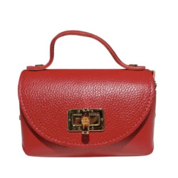 Sac A Mains en Cuir Grainé avec Chaînette