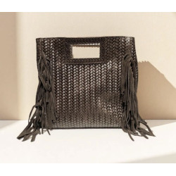 Sac bandoulière en cuir au Design Tressé