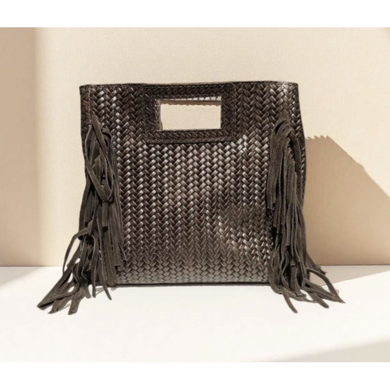 Sac bandoulière en cuir au Design Tressé