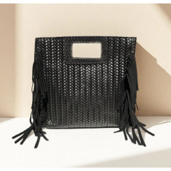 Sac bandoulière en cuir au Design Tressé