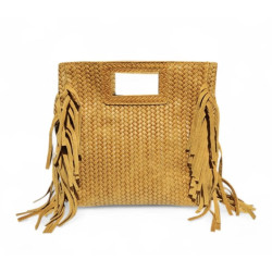 Sac bandoulière en cuir au Design Tressé