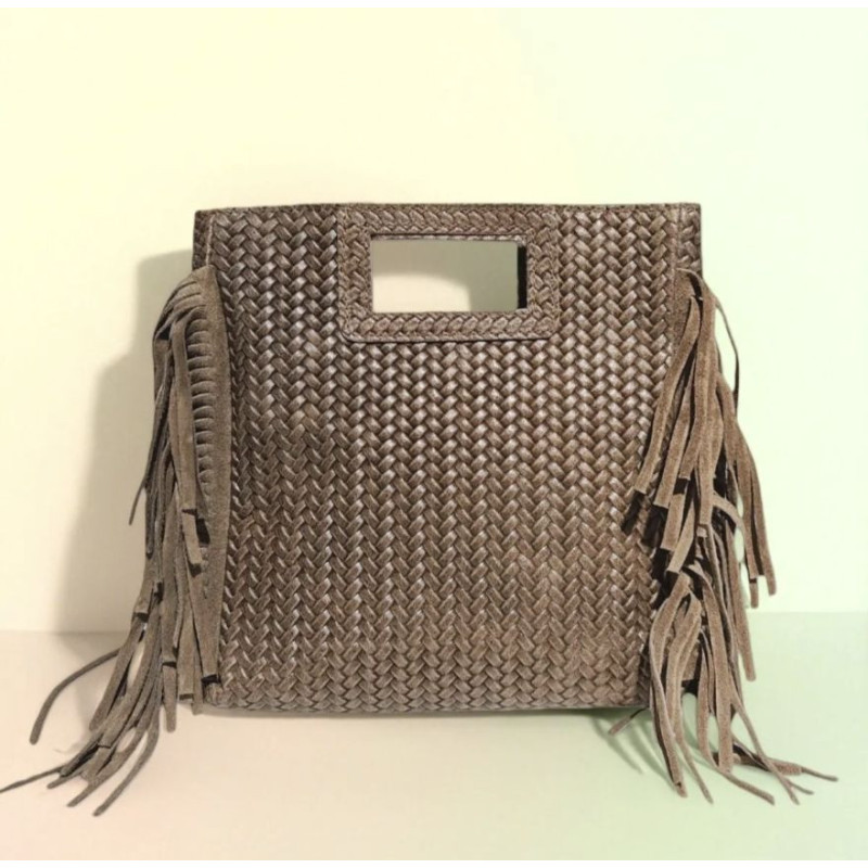 Sac bandoulière en cuir au Design Tressé