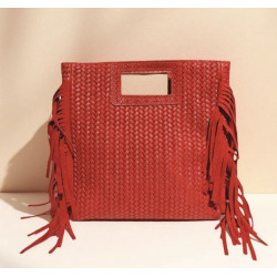 Sac bandoulière en cuir au Design Tressé