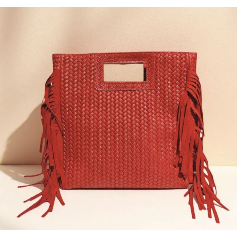 Sac bandoulière en cuir au Design Tressé