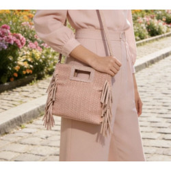 Sac bandoulière en cuir au Design Tressé