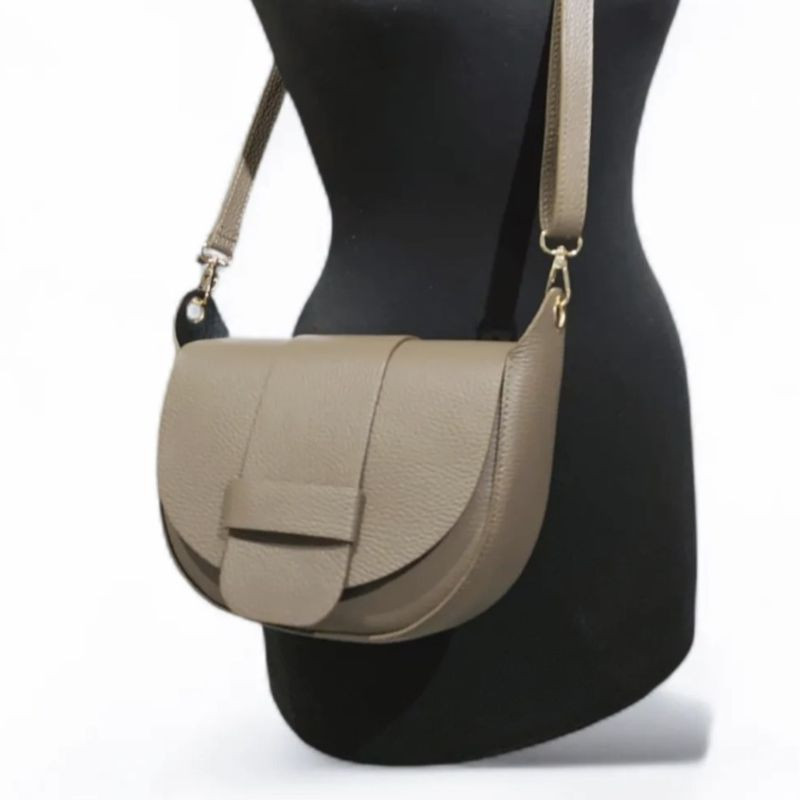 Sac Bandoulière "Grand Modèle" en Cuir Grainé