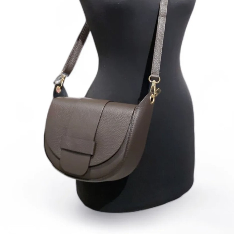 Sac Bandoulière "Grand Modèle" en Cuir Grainé