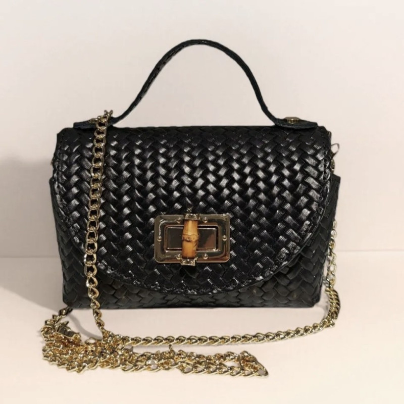 Sac Porté Main en Cuir au Design Tressé