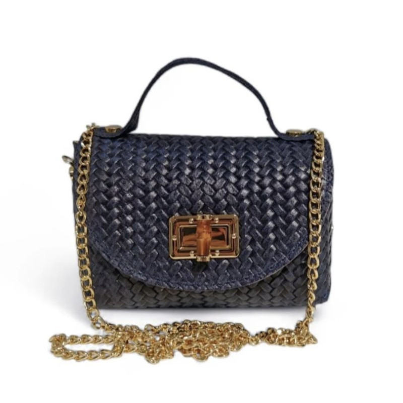 Sac Porté Main en Cuir au Design Tressé