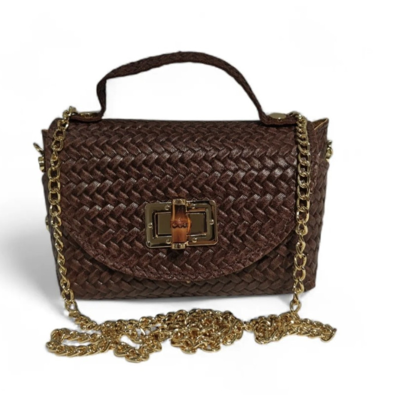 Sac Porté Main en Cuir au Design Tressé