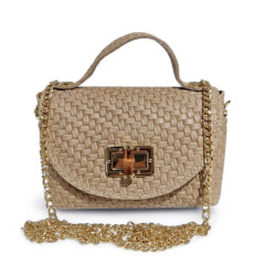 Sac Porté Main en Cuir au Design Tressé