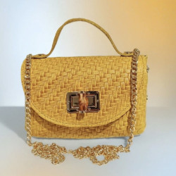 Sac Porté Main en Cuir au Design Tressé