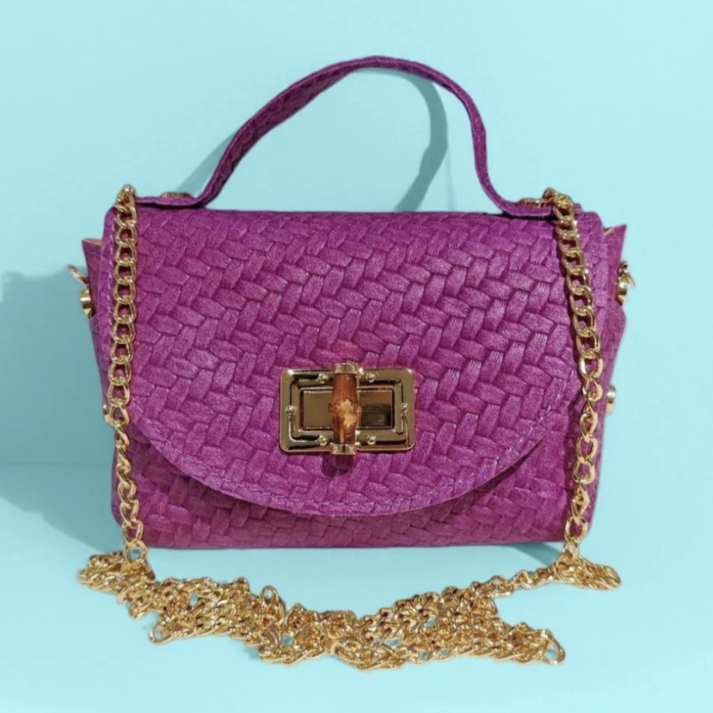 Sac Porté Main en Cuir au Design Tressé