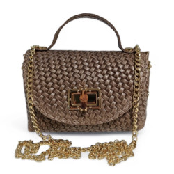 Sac Porté Main en Cuir au Design Tressé