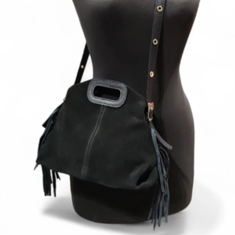 Sac à Main en Daim Avec Franges