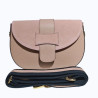 Sac Bandoulière en Cuir Avec Bandoulière Assortie et rabat en Daim