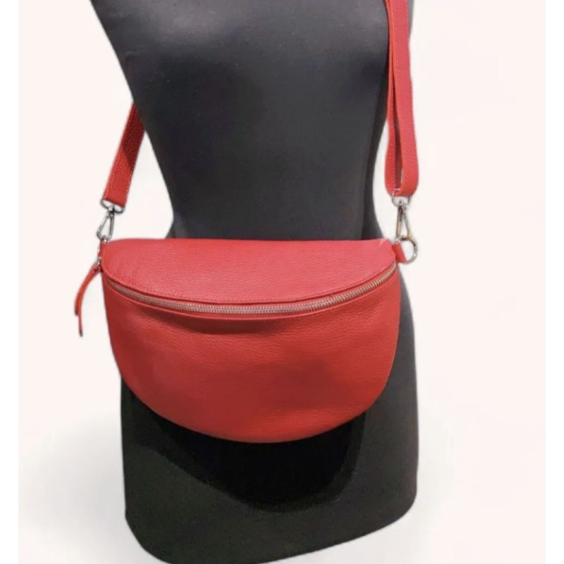 Sac Banane Cuir Grainé  "GRAND FORMAT"