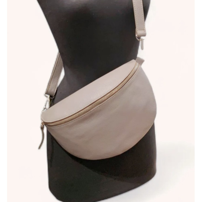 Sac Banane Cuir Grainé  "GRAND FORMAT"