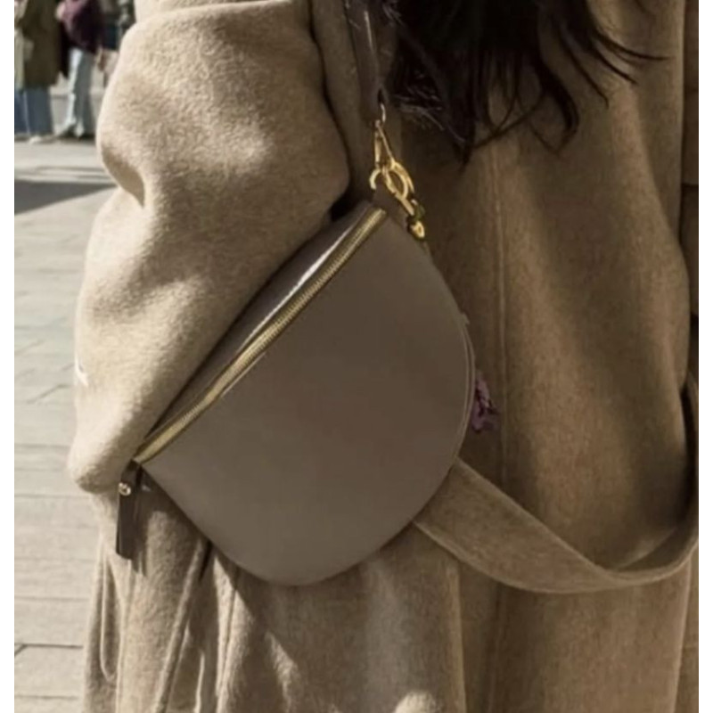 Sac Banane Cuir Grainé  "GRAND FORMAT"