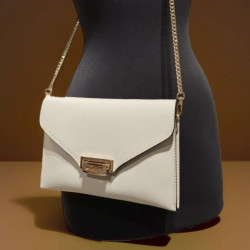 Sac à Main en cuir Grainé avec bandoulière chaînette