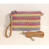Sac à main/Pochette en Cuir et Raphia