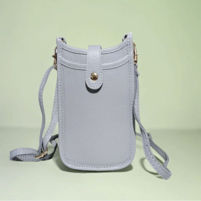 Pochette Portable en Cuir Grainé