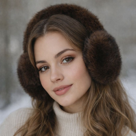 Cache-oreilles "chocolat" motif animal ou uni