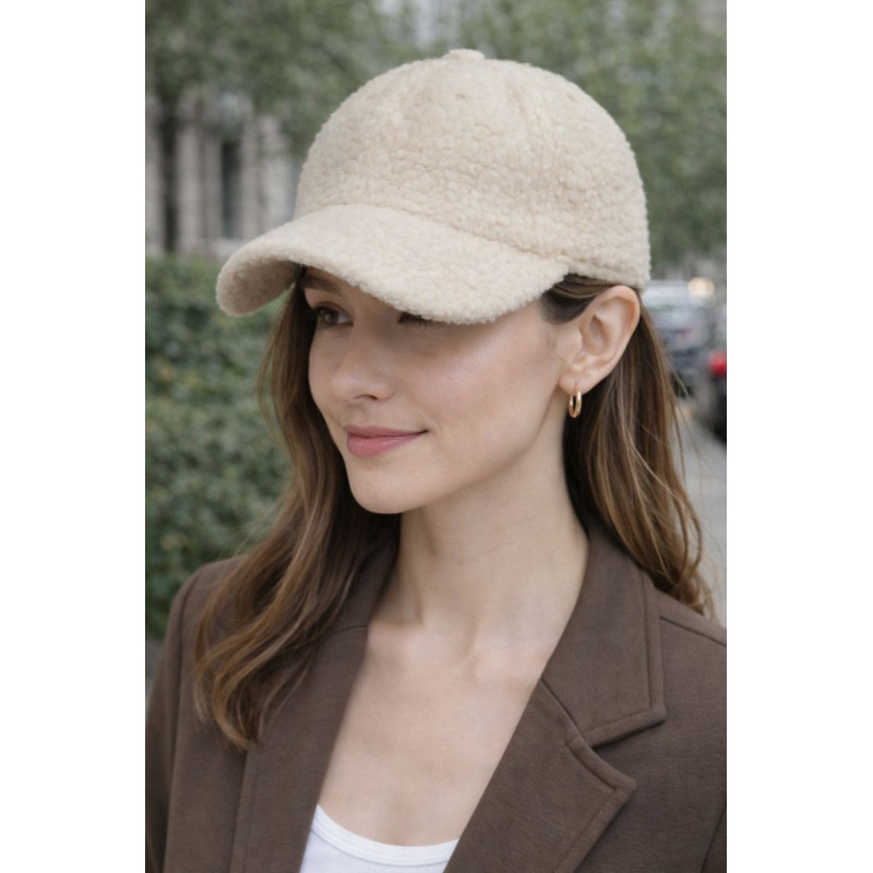 Casquette en moumoute pour femme