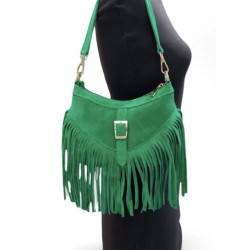 Sac bandoulière en Daim avec franges