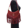 Sac bandoulière en Daim avec franges
