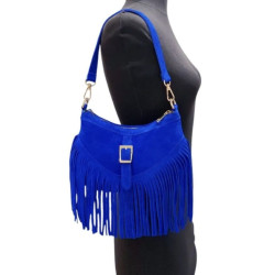 Sac bandoulière en Daim avec franges