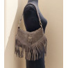 Sac bandoulière en Daim avec franges