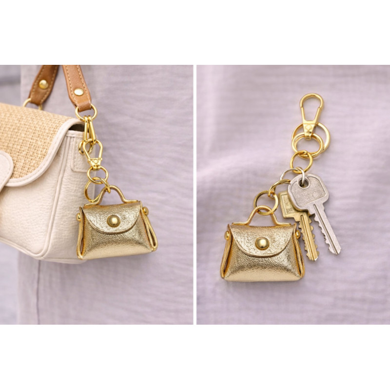 Porte Clés Cuir " Décoration Sac "