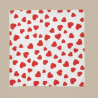 Foulard Carré de Luxe " motif coeur "
