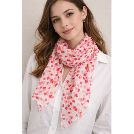 Echarpe Motifs " Coeur "