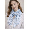 Foulard motif Coquillages Bleu
