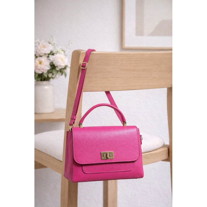 sac bandoulière cuir grainé femme